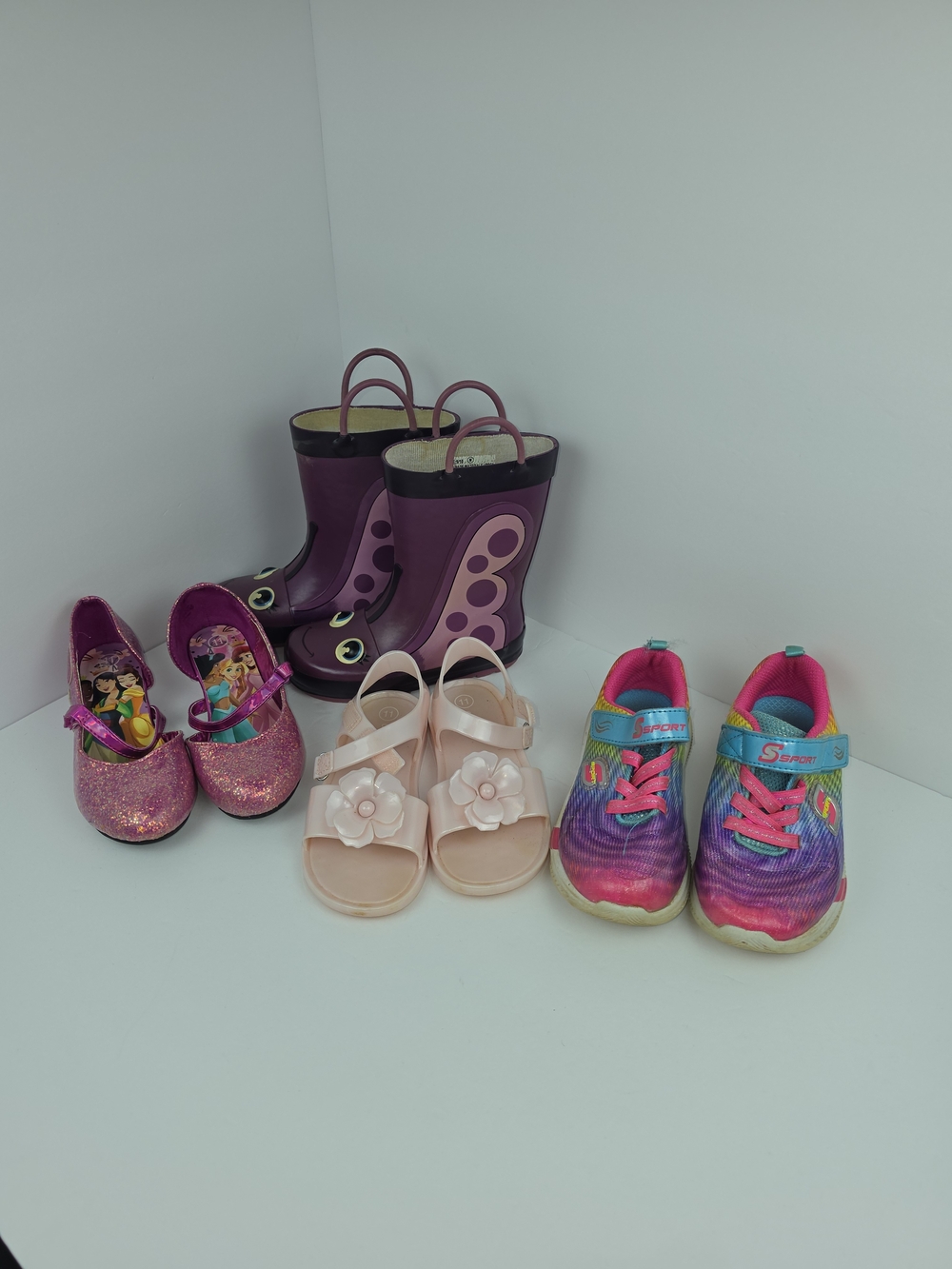 Girls Pink Floral Jelly Sandals - Brand Unspecified